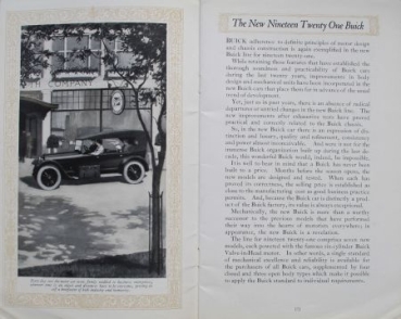 Buick Valve-in-Head Six Cylinder Modelprogram 1921 Carbrochure (9535)